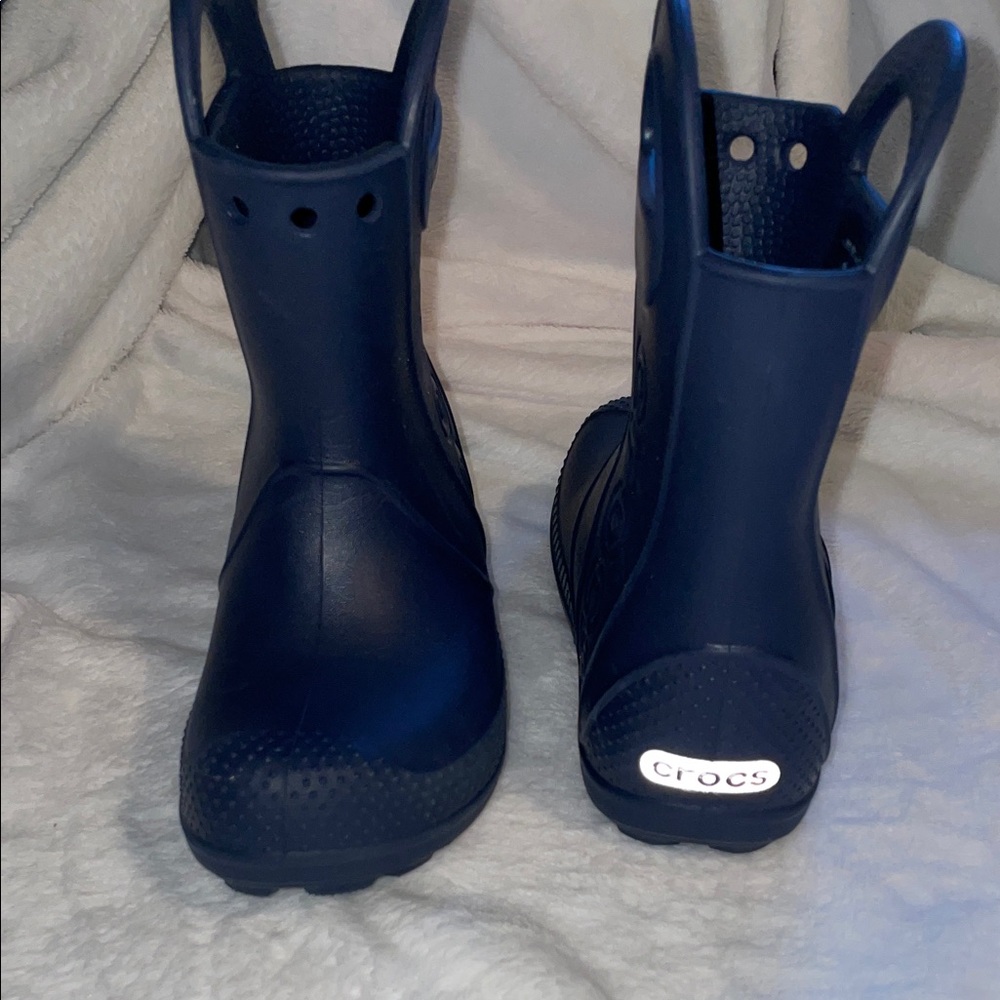 CROCS Kids Dark Blue Rain Boots